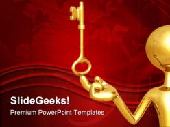 Success key business powerpoint templates and powerpoint backgrounds 0611