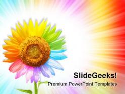 Sunflower beauty powerpoint templates and powerpoint backgrounds 0611