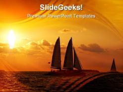 Sunset sail holidays powerpoint templates and powerpoint backgrounds 0811