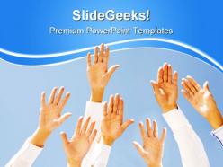 Support handshake powerpoint templates and powerpoint backgrounds 0911