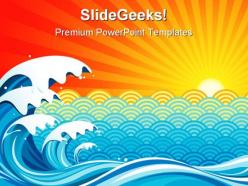 Surf sun background powerpoint templates and powerpoint backgrounds 0511