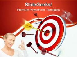 Target and success business powerpoint templates and powerpoint backgrounds 0811