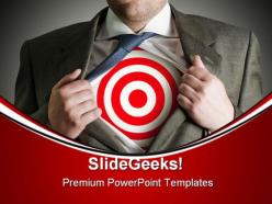 Target businessman business powerpoint templates and powerpoint backgrounds 0511