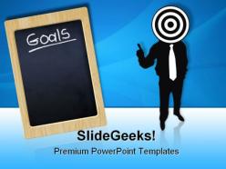 Target goals business powerpoint templates and powerpoint backgrounds 0811