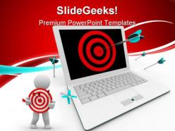 Targeted on computer business powerpoint templates and powerpoint backgrounds 0611
