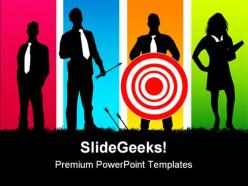 Targeted teamwork business powerpoint templates and powerpoint backgrounds 0811