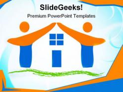 Team Made House Family PowerPoint Templates And PowerPoint Backgrounds 0411