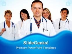Team of doctors medical powerpoint templates and powerpoint backgrounds 0511