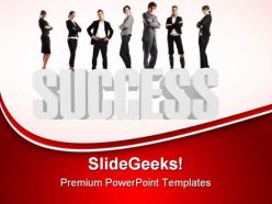 Team success powerpoint templates and powerpoint backgrounds 0611