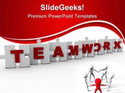 Teamwork04 business powerpoint templates and powerpoint backgrounds 0411