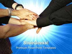 Teamwork handshake powerpoint templates and powerpoint backgrounds 0611