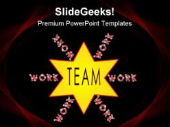 Teamwork star shapes powerpoint templates and powerpoint backgrounds 0811