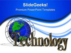 Technology globe powerpoint templates and powerpoint backgrounds 0611