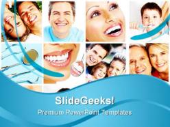 Teeth collage health powerpoint templates and powerpoint backgrounds 0511