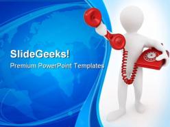 Telephone receiver communication powerpoint templates and powerpoint backgrounds 0311