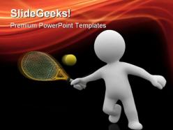 Tennis sports powerpoint templates and powerpoint backgrounds 0311
