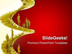 The Corporate Ladder Leadership PowerPoint Templates And PowerPoint Backgrounds 0711