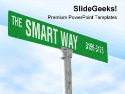 The smart way symbol powerpoint templates and powerpoint backgrounds 0811