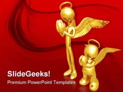 The wannabe angel religion powerpoint templates and powerpoint backgrounds 0811
