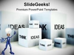 Think of ideas business powerpoint templates and powerpoint backgrounds 0411