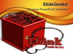 Think outside the box business powerpoint templates and powerpoint backgrounds 0511