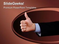 Thumbup man business powerpoint backgrounds and templates 0111