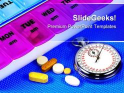Time for medication medical powerpoint templates and powerpoint backgrounds 0811