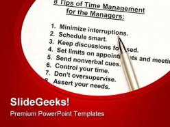 Time management business powerpoint templates and powerpoint backgrounds 0811