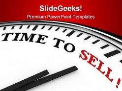 Time to sell finance powerpoint templates and powerpoint backgrounds 0311
