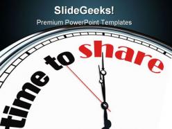 Time to share symbol powerpoint templates and powerpoint backgrounds 0411