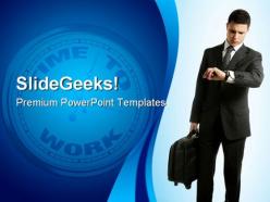 Time to work success powerpoint templates and powerpoint backgrounds 0311