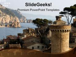 Tossa de mar catalonia beauty powerpoint templates and powerpoint backgrounds 0211