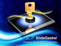 Touch Screen Login Security PowerPoint Templates And PowerPoint Backgrounds 0211