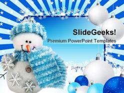 Toy christmas snowman festival powerpoint templates and powerpoint backgrounds 0311