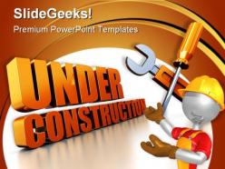 Under construction people powerpoint templates and powerpoint backgrounds 0511