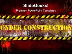 Under construction poster background powerpoint templates and powerpoint backgrounds 0711