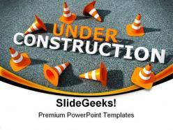 Under construction symbol powerpoint templates and powerpoint backgrounds 0711