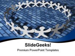 United chain teamwork powerpoint templates and powerpoint backgrounds 0511