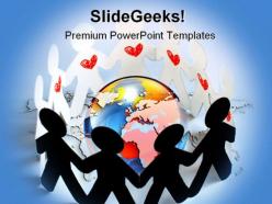 United people globe powerpoint backgrounds and templates 1210