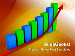 Up arrow graph business powerpoint templates and powerpoint backgrounds 0511