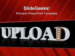 Upload with a ladder success powerpoint templates and powerpoint backgrounds 0411