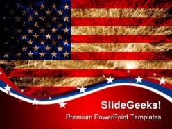 Us flag fireworkers americana powerpoint templates and powerpoint backgrounds 0811