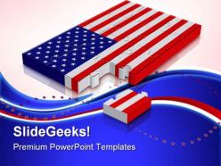 Usa flag americana powerpoint templates and powerpoint backgrounds 0811