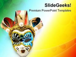 Venetian Masks Entertainment PowerPoint Templates And PowerPoint Backgrounds 0911