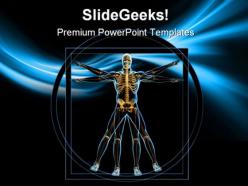 Vitruvian man medical powerpoint templates and powerpoint backgrounds 0611