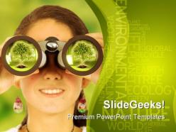 Watching for environment globe powerpoint backgrounds and templates 1210