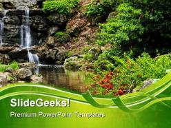 Waterfall nature powerpoint templates and powerpoint backgrounds 0411