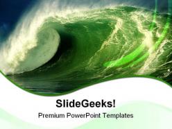 Wave nature powerpoint templates and powerpoint backgrounds 0811