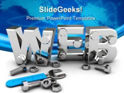 Web construction technology powerpoint templates and powerpoint backgrounds 0211