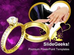 Wedding rings people powerpoint templates and powerpoint backgrounds 0311